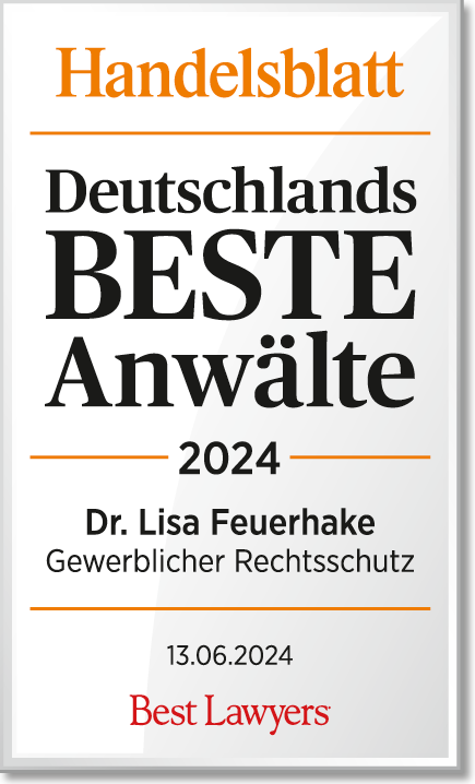 Handelsblatt „Deutschlands beste Anwälte 2024" Gewerblicher Rechtsschutz